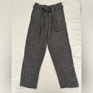 New Look Brown High Waist Pleated Trousers with Belt Size 6